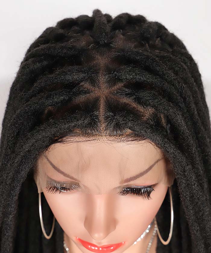 Dreadlock Styles for Women - FANCIVIVI 50 Inch Locs Braided Wig Detail