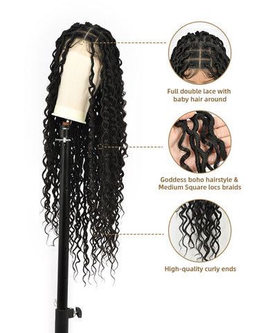 Locs with Curly Ends Boho 32