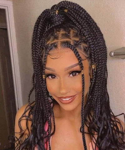 Knotless Box Braids with Curls 3