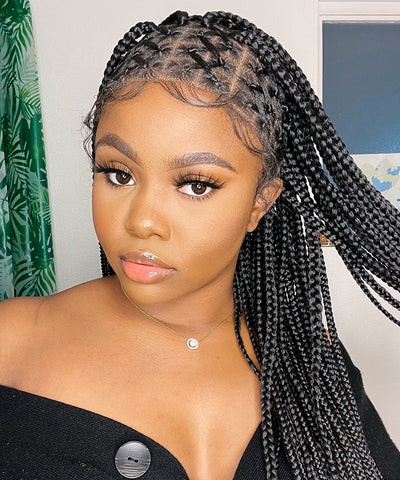 Criss Cross Braids - FANCIVIVI 36 Inch Box Braided Wig 2