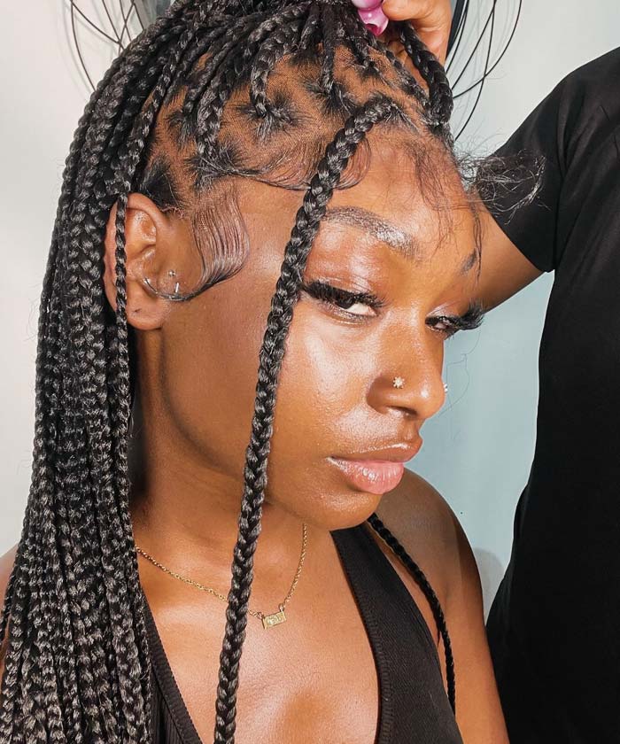 Small Knotless Braids - FANCIVIVI Braided Wig 9