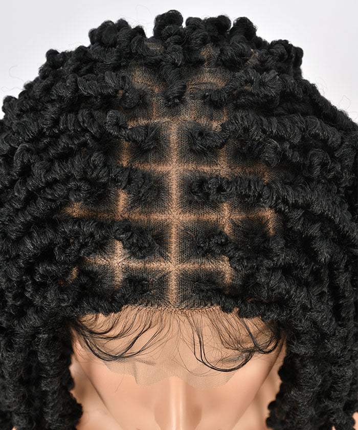 Short Locs - FANCIVIVI 15 Inch Locs Braided Wig Detail