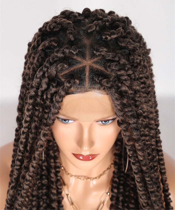 Triangle Knotless Braids - FANCIVIVI Twist Braided Wig Detail 2