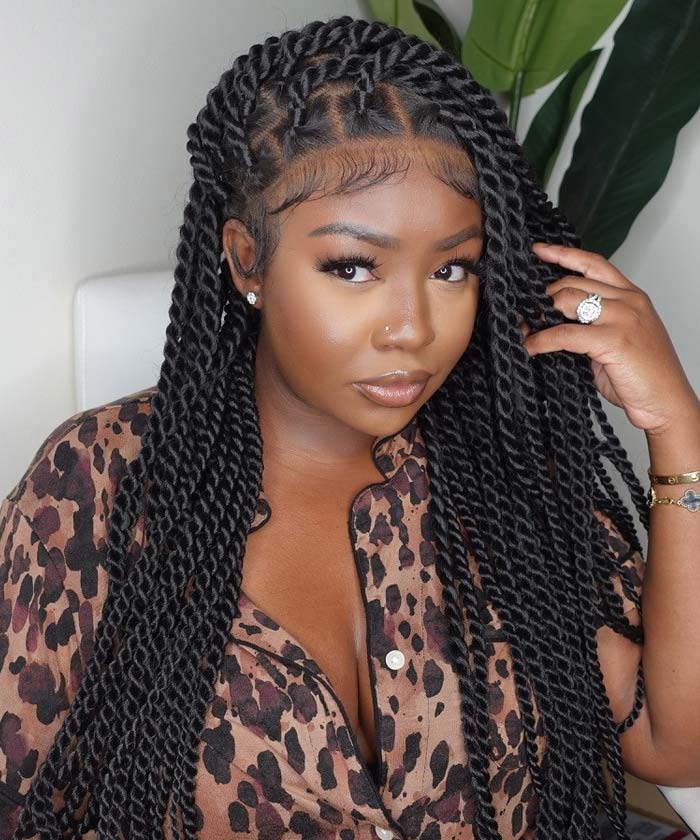 Large Twist Braids - FANCIVIVI Braided Wig