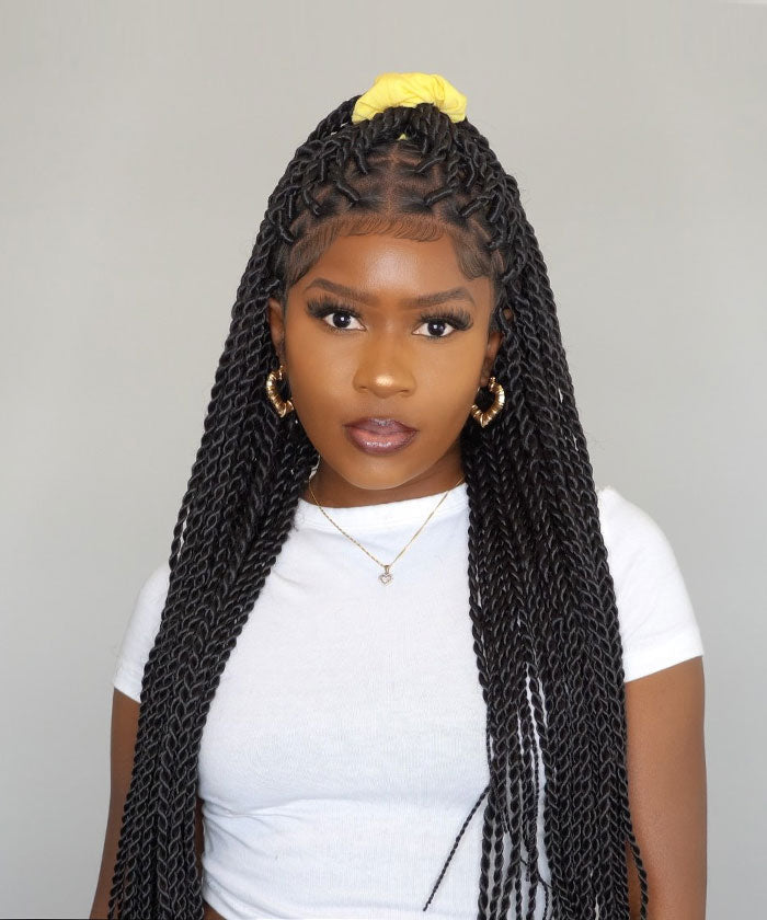 Knotless Twist Braids - FANCIVIVI Braided Wig 4