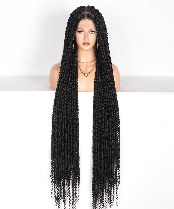 Triangle Knotless Braids - FANCIVIVI 44 Inch Twist Braids Wig Detail 3