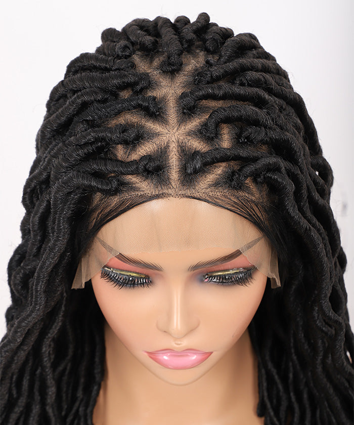 Triangle Parted Locs - FANCIVIVI 15 Inch Locs Braided Wig 3