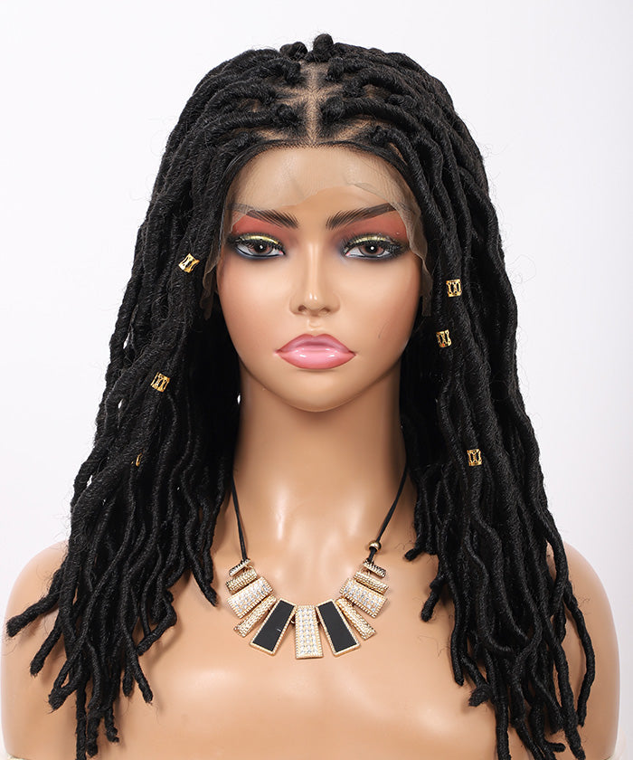 Triangle Parted Locs - FANCIVIVI 15 Inch Locs Braided Wig