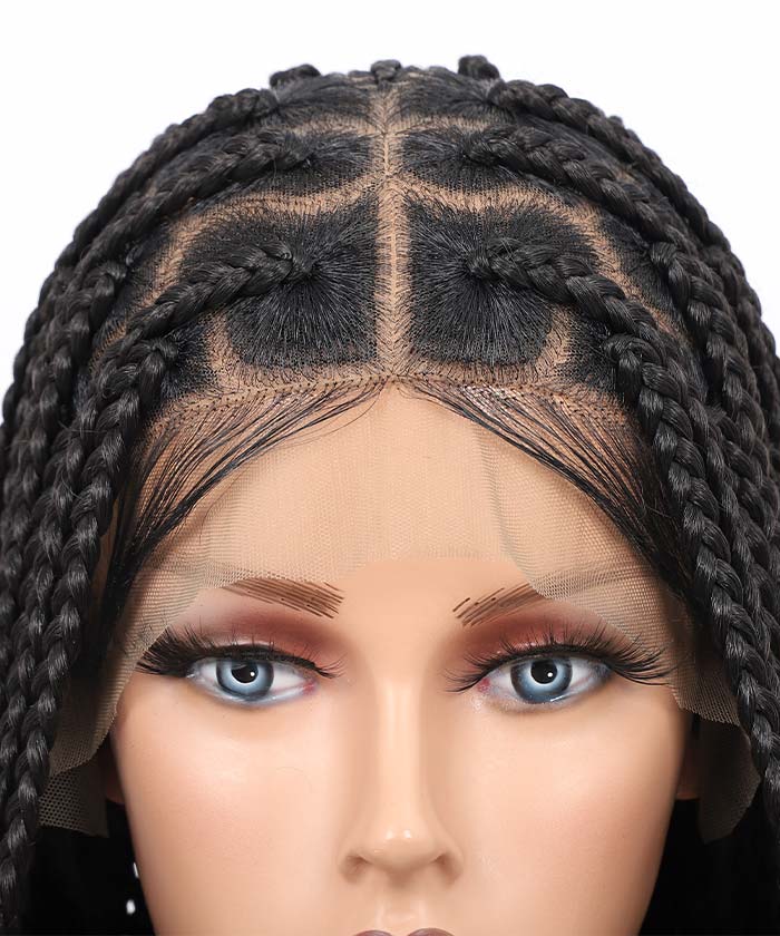 Knotless Braids with Heart - FANCIVIVI 36 inch Wig Detail