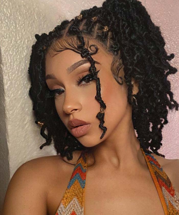 Short Locs - FANCIVIVI 15 Inch Locs Braided Wig 4